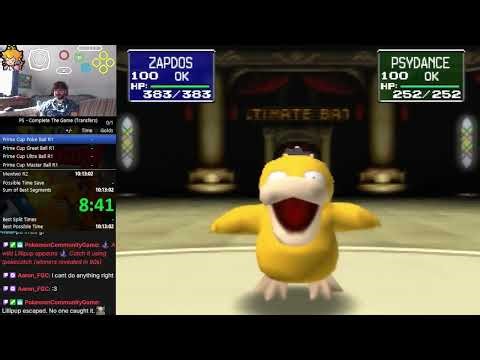 Pokémon Stadium - Complete the Game Speedrun in 9:46:30