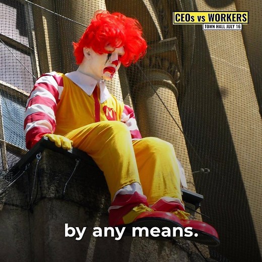 219K views · 1.4K shares | The average cashier at McDonald's would have to work for 895 years to make what the company's CEO makes in one year. That is insane. | U.S. Senator Bernie Sanders | Facebook