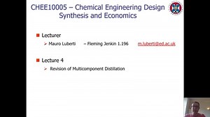 Lecture 4 - Revision of Multicomponent Distillation