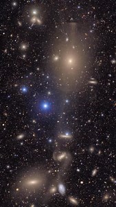 VIRGO CLUSTER ✨ - The Virgo Cluster is the largest galaxy cluster in our cosmic neighborhood, containing over 1,300 confirmed galaxies and possibly more than 2,000. Located about 54 million light-years away, it dominates the heart of the Virgo Supercluster, of which the Milky Way is a member. Its massive gravitational pull influences the motion of our own Local Group of galaxies, subtly drawing us toward its center. ⚠️🚫Please note that downloads or any unauthorized use of this work are forbidde