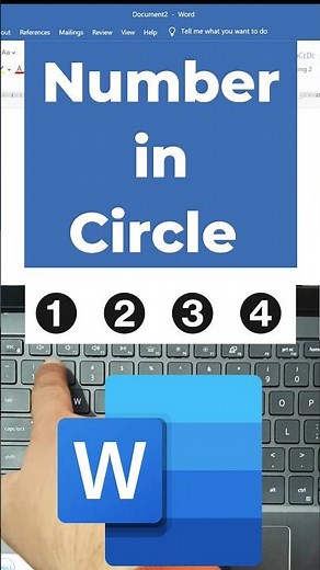 MS Word Secret Trick: Type number in circle in 1 Second! #shorts #numbers