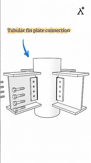 Fin plate connection || Circular tubular column