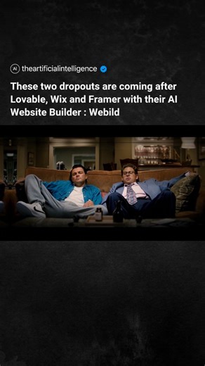 Artificial Intelligence | AI on Instagram: "Two dropouts just launched an AI website builder coming straight for Wix, Framer & Lovable — meet Webild. One prompt → Full website. This is the future of web creation. Try the tool here: link in bio"