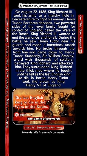 Wars of the Roses: The Final Battle That Ended It All #history