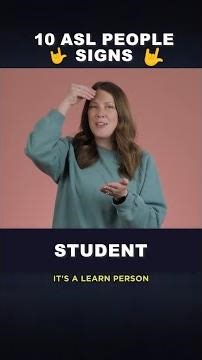 🤟 ASL School People Signs
