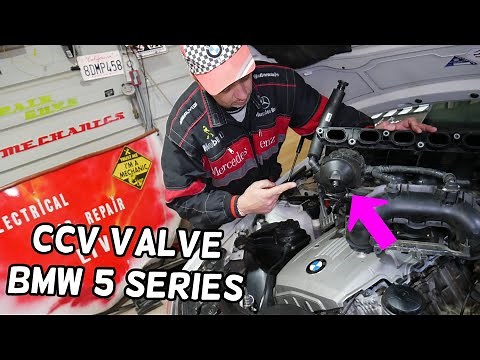 BMW E60 E61 CCV VALVE, PCV CRANKCASE BREATHER VALVE LOCATION REPLACEMENT 523i 525i 528i 530i