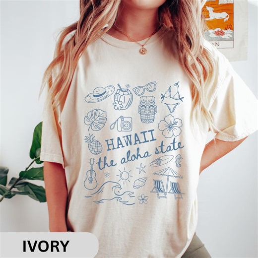 Hawaii Beach Shirt, Hawaiian Vacation Aloha Tshirt, Comfort Colors® - Etsy