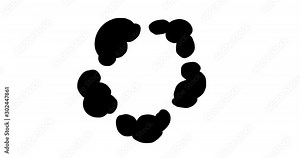 Animation of cartoon explosion frame by frame