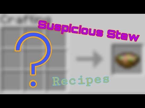 All Recipes For Suspicious Stew | Minecraft | ALL RECIPES IN DESC