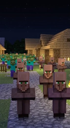 Ruti gaming cứu ngôi làng bị zombie tấn công Minecraft #funny #shorts