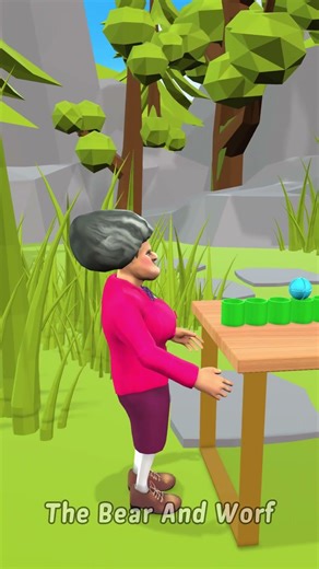 Funny Video Scray Teacher 3D and The Bear blow bubbles 😰😫😮