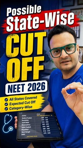 🚨 Expected Cut-Off NEET 2026 😳 Safe Score & Reality Check #neet2026 #neetcutoff #sarveshsir #neet