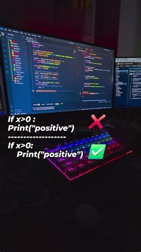 Python indentation 🙄🗿#python #coding #softwareengineer