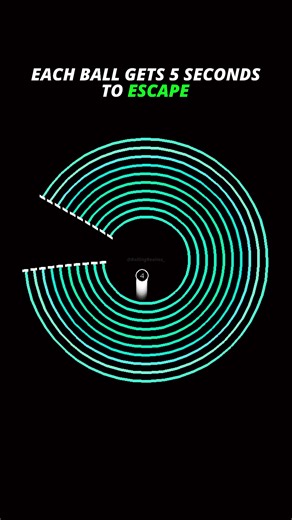 Can it escape? 🤔 #satisfying #satisfyingvideo #physics #bouncingball