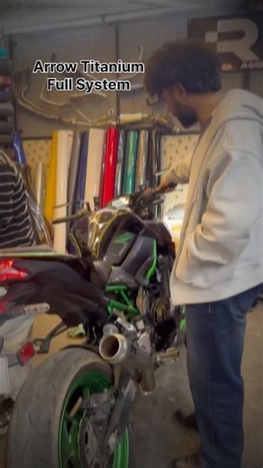 Arrow full system Titanium exhaust 🧨🔥 #z900 #trending #exhaust #kawasaki #arrow