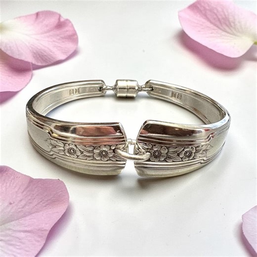 Vintage Silver Plate Spoon Bracelet: Handmade Silverware Jewelry - Etsy