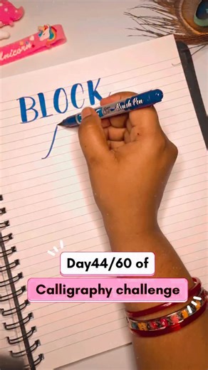Shivanshi Artist ✨️ on Instagram: "Save this reeland start your block letter practice today✨ . . Comments me likho kis word par apne block style try kiya🤍✨ . . [ block lettering, bold strokes, calligraphy basics, lettering composition, modern calligraphy, brush pen calligraphy] . . #day44 #blockletters #letteringbasics #brushpencalligraphy #calligraphychallenge #artistcommunity 💫✨"