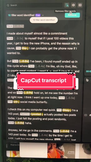 Your daily reminder to stop sleeping on CapCut desktop!! I love using the transcript feature as a first cut for really long videos. Now, it’s not perfect and glitches from time to time (by leaving spaces uncut or overcutting words) but I’m speaking from experience when I say it can be a massive win for editing. Try it out and let me know what you think ❤️🫶🏽 #contentcreator