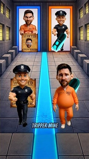 “Messi vs Ronaldo: Who’s the Real Cop and Who’s the Thief? Fans Decide!” #cr7 #messi #youtubeshorts