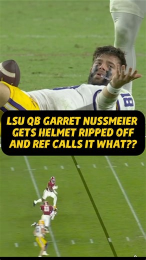 What did he say ? LSU QB Garret Nussmeier gets his head ripped off vs Alabama in this SEC rivalry game , and the Ref calls it what? #LSUvsBAMA #collegefootball #referee #football #Penalty #SEC #rivalry #wow | The Sports Zone