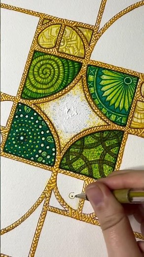 Slow Art: Ancient Wisdom Fibonacci Spiral Drawing in Progress