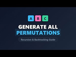 Generate All Permutations - Recursion & Backtracking Algorithm Tutorial