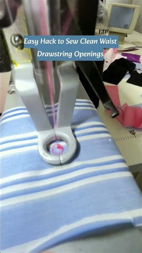 Easy Hack to Sew Clean Waist Drawstring Openings #SewingHacks #DIYFashionTips #SewingForBeginners