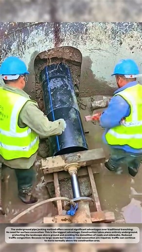 Installing HDPE Pipes Using The Pipe Jacking Method #job #building #machine #tools #workers