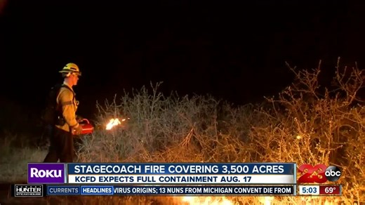 Stagecoach fire continues Wednesday morning