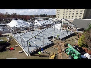 Granite Industries EPIC Elevated Flooring Installation - Losberger 30M P2 Big Uniflex Tent