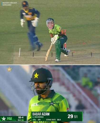 114K views · 5.3K reactions | Babar azam Out 29 Runs 51 Balls Vs SL #BabarAzam #FakharZaman #PAKvsSL | Muhammad Ishfaq | Facebook