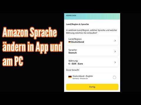 Amazon Sprache ändern App und am PC im Browser Sprache einstellen