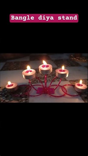 ✨ Beautiful Bangle Diya Stand Making #Best Out of Waste Craft for Diwali Decoration 🪔#diy