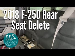2018 Ford F-250 XL Tru-Crew Rear Bench Removal
