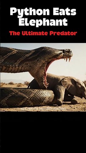 Python eats Elephant‼️The Ultimate Predator #python #elephant