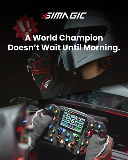 A world champion doesn't wait until morning. #simagic #simracing #F1 #verstappen #motorsport #racing #simracingsetup | Simagic Official