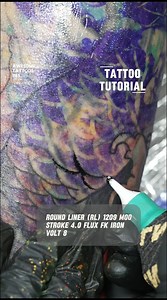 Taking it slow on these dragon scales using a Round Liner (RL) 1209. When working over existing color or detailed gradients, a steady hand and the right voltage are your best friends. Setup Details: Needle: 1209 MOO Machine: Flux FK Iron (4.0 Stroke) Power: 8 Volts What’s your go-to voltage for lining? Let’s talk shop in the comments! 👇 | Daman Kurnia