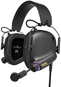 PC Gaming Headset with Microphone - Noise Cancelling Over Ear USB Computer Headphones, Pro 7.1 Virtual Stereo Sound & 53MM Big Driver, LED Lights & Soft Earmuffs, for Laptop, Mac, iPad - James Donkey