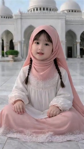 A Little Girl Reading the Qur’an with a Pure Heart 📖✨