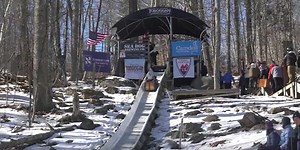 High-speeds at Camden Snow Bowl for Toboggan Championships