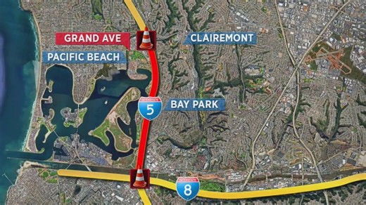 San Diego I-5 closures set for roadwork and culvert updates