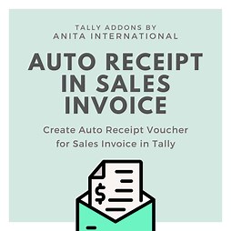 Auto Receipt in Sales Invoice - Tally AddOn