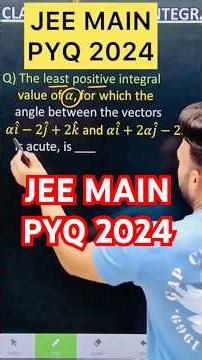 Q) The least positive integral value of 𝛼, for which the angle between the vectors 𝛼𝑖 −2𝑗 +2𝑘