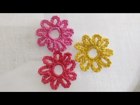 Easy Tatting | Lace Flowers with Needle (Hand Embroidery Work)