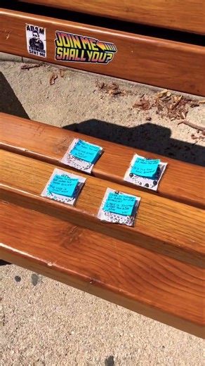 WHO EVER DID THIS! Adam the woo Bench at the Orange Circle! Thank you for the gift! #joinmeshallyou