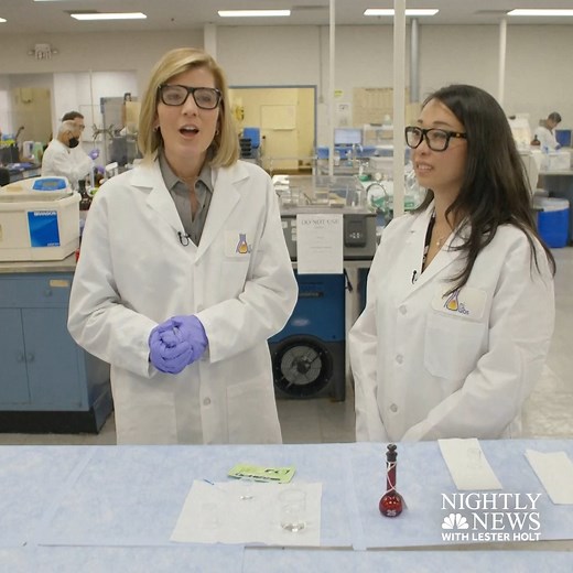 TONIGHT: Kate Snow reports on fentanyl test strips, taking us inside a New Jersey laboratory to show us how they work. Fentanyl can be lethal, and there's a growing push to make these tests more readily available to help save lives. Watch the full report at 6:30 ET / 5:30 CT. | NBC Nightly News with Tom Llamas