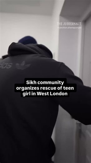 The Juggernaut™ on Instagram: "Over 200 Sikh community members assembled to rescue a Sikh girl from the London home of a man whom they believe has been grooming her since age 14. Content warning: Mentions of sexual assault below. Jaspal Singh Sandhu (@injection.sherepunjab) posted a video in which he shares how the community believes the girl has been brainwashed, “loved up,” and thus refuses to leave what many have called a grooming gang. A group of Sikh men gathered outside the alleged perpetr