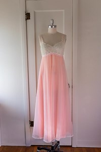 1950s Pink Negligee Nightgown With Lace Bust - Etsy