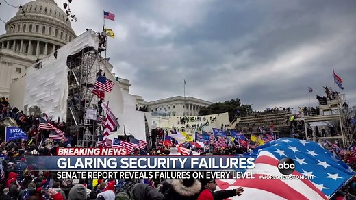 GLARING SECURITY FAILURES: A new blistering bipartisan report on the Jan. 6 Capitol riot reveals massive security failures at every level of government. Rachel Scott has more on the most detailed account to date. https://abcn.ws/2TTckI4 | ABC World News Tonight with David Muir