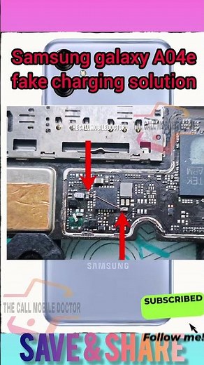 Samsung galaxy A04e fake charging solution. #jumpersolution